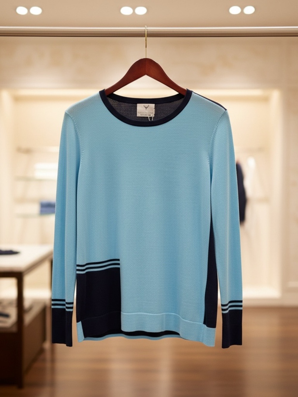 Edinburgh Women’s Lightweight Knit Color-block Sweater